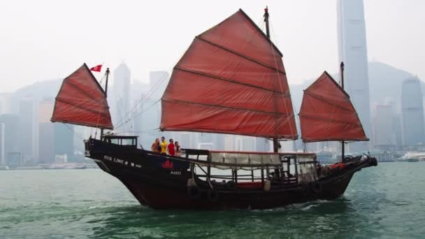 Turystów na zwiedzanie wycieczki w okolicy: Hong Kong — Wideo stockowe