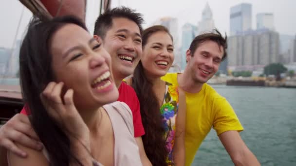 Turisti in giro per Hong Kong — Video Stock