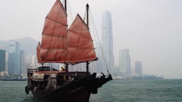 Turistas en viaje de turismo por Hong Kong — Vídeo de stock