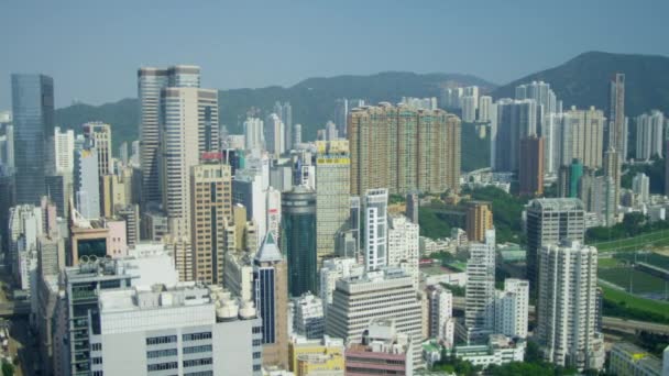 Vista elevata sulla città dell'isola di Hong Kong — Video Stock