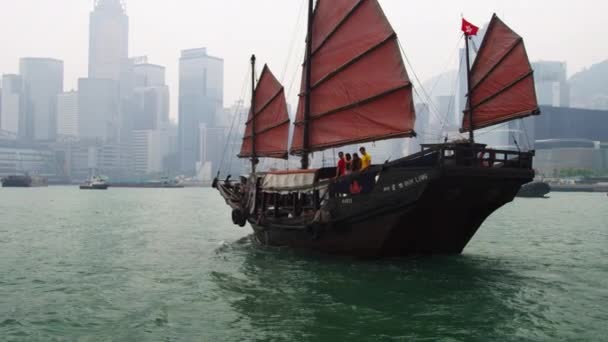 Ταξίδι τουριστών σε αξιοθέατα γύρω από το Χονγκ Κονγκ — Αρχείο Βίντεο