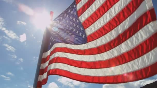 Американский национальный флаг — стоковое видео