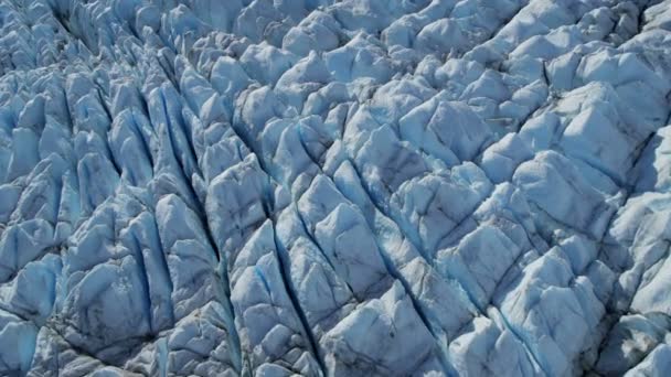 Glaciers formant des crevasses et autres — Video