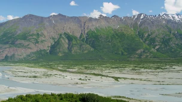 Pohoří Chugach na jihu střední Aljašky — Stock video