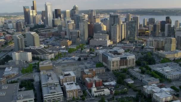 Het centrum van Seattle Finance Center — Stockvideo