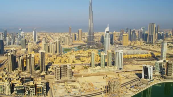 Widok na panoramę Dubaju — Wideo stockowe