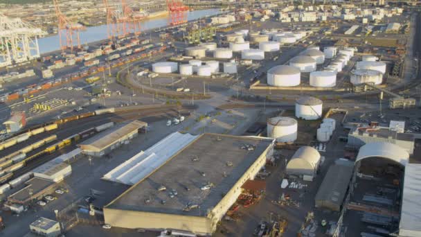 Vista aérea Porto de Seattle — Vídeo de Stock