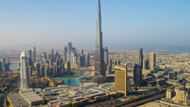 Luchtfoto van Cityscape Dubai — Stockvideo