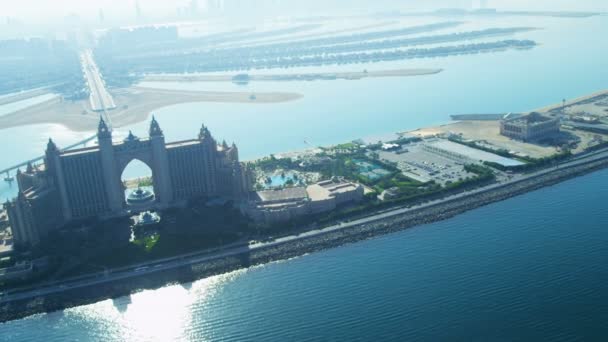 Palm Atlantis em Palm Jumeirah em Dubai — Vídeo de Stock