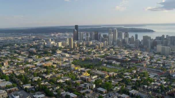 Downtown Seattle pénzügyi központ — Stock videók