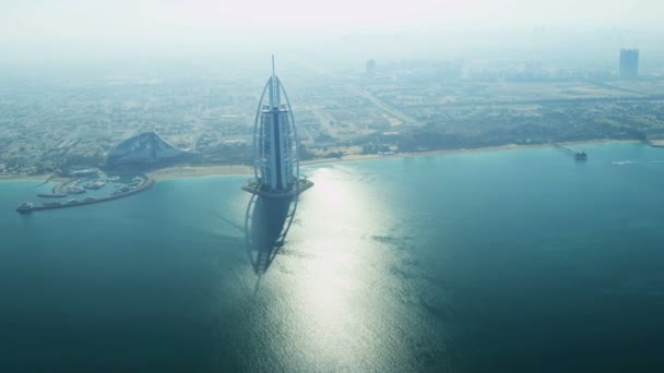 Aerial view Dubai coastline — Stock Video