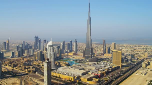 Dubai Cityscape havadan görünümü — Stok video