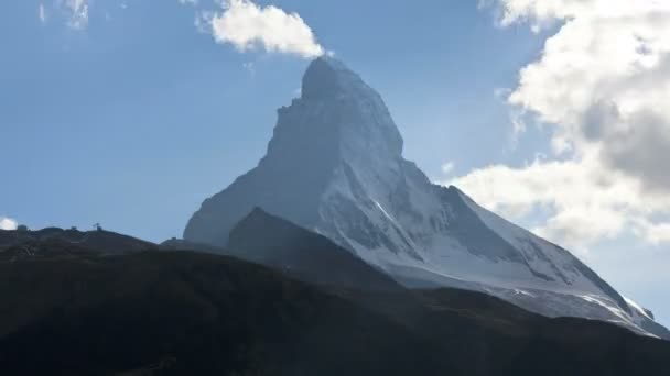 Cloud vortices on mountain peak — Stock Video