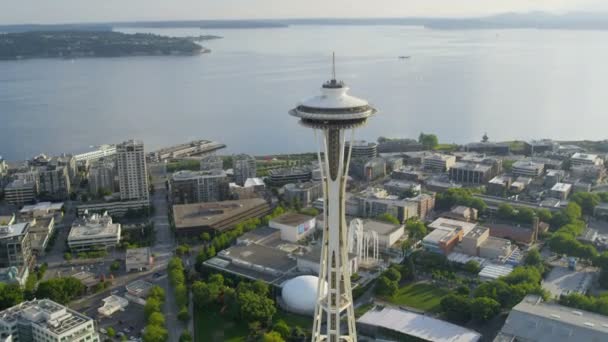 Torre di osservazione Space Needle a Seattle — Video Stock