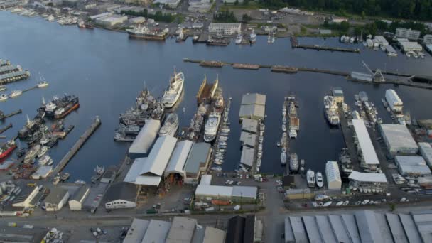 Lago Washington con marino — Vídeos de Stock