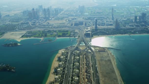 Küste der Stadt Dubai — Stockvideo
