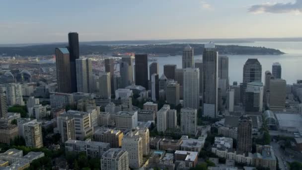 Het centrum van Seattle business district — Stockvideo