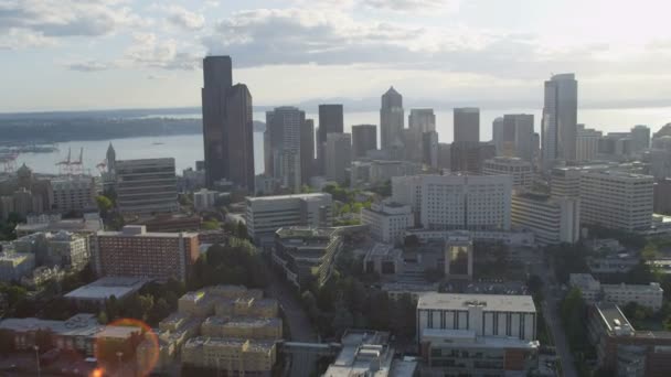 Centrum dzielnicy biznesowej w Seattle — Wideo stockowe