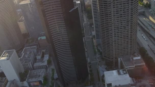 Centro de Seattle distrito financeiro — Vídeo de Stock