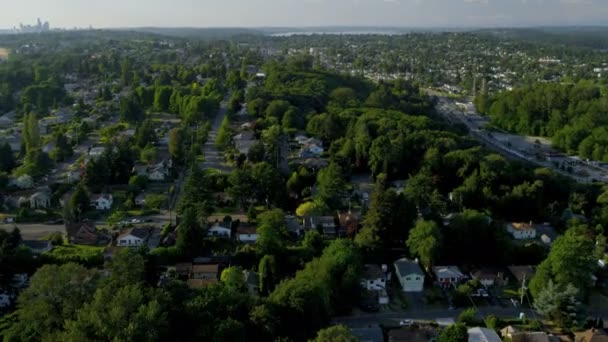 Residentiële huizen en voorsteden van Seattle — Stockvideo