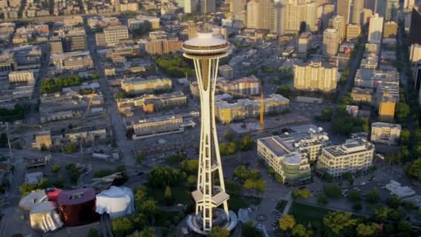 Wieża widokowa igłą miejsce w Seattle — Wideo stockowe