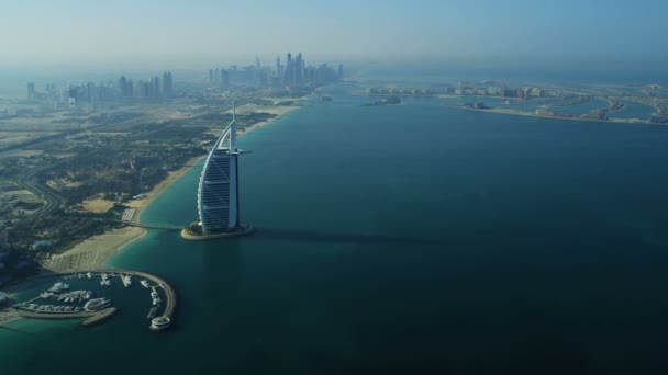 Vista aerea Costa di Dubai — Video Stock