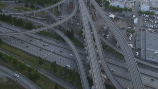Major traffic in Seattle City — Stock Video