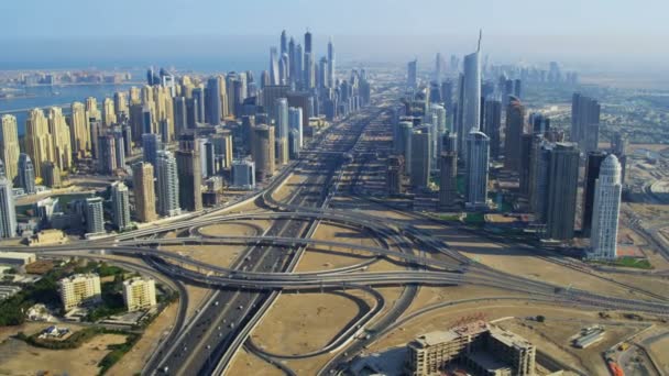 Dubai skyline de la ville — Video