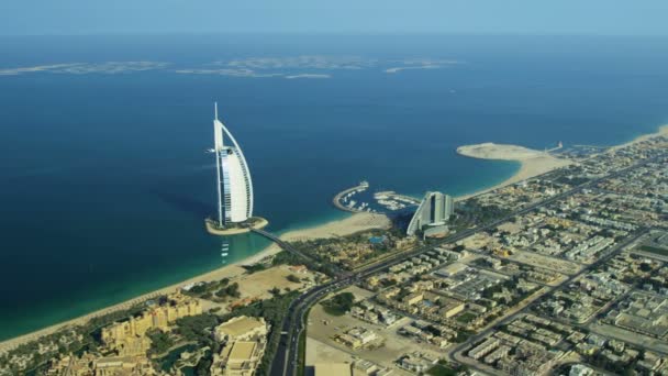 Luftaufnahme Dubais Küste — Stockvideo
