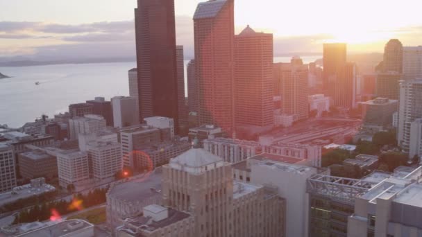 Centro del quartiere degli affari di Seattle — Video Stock