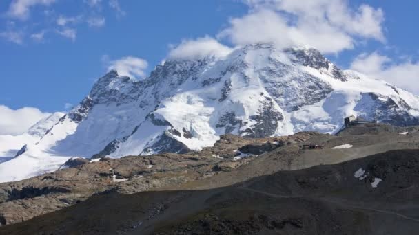 Cloud formaties Draaikolken noordwand Matterhorn — Stockvideo