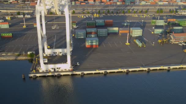 Containerschiffhafen von Seattle — Stockvideo