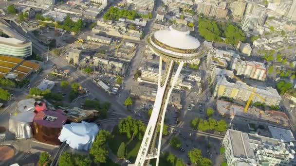 Uzay iğne gözetleme kulesi Seattle — Stok video