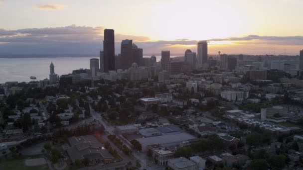 Het centrum van Seattle business district — Stockvideo