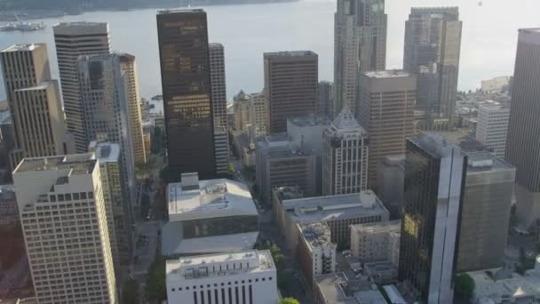 Stad wolkenkrabbers in Seattle — Stockvideo