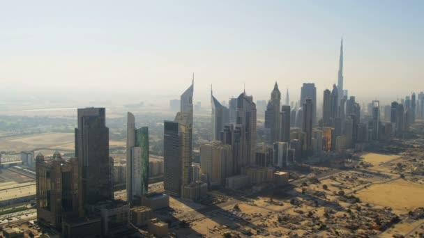 두바이 시의 항공 보기 — 비디오