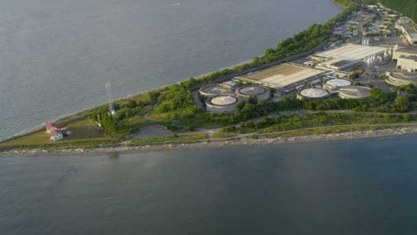 Lighthouse and Treatment Plant, Seattle — Stock Video