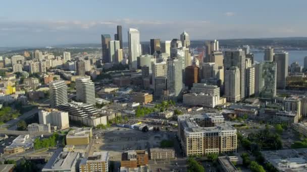 Seattle iş bölgesi şehir merkezi — Stok video