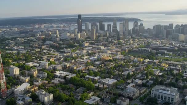 Centro financiero de Seattle — Vídeo de stock