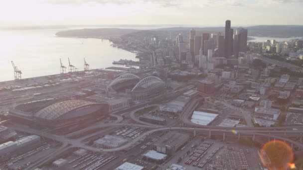 Seattle iş bölgesi şehir merkezi — Stok video