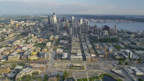 Centro financiero de Seattle — Vídeo de stock