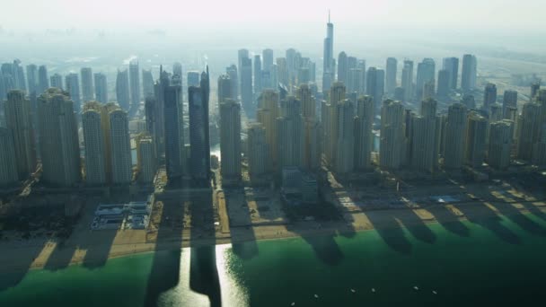 Dubai stad wolkenkrabbers, Uae — Stockvideo