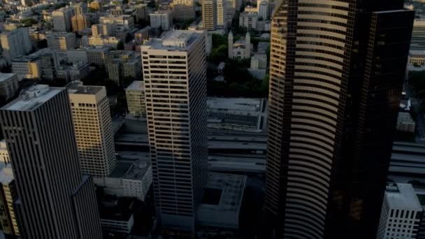 Centro del quartiere degli affari di Seattle — Video Stock