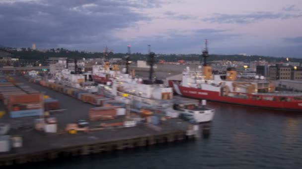 Flygvy hamn i Seattle — Stockvideo