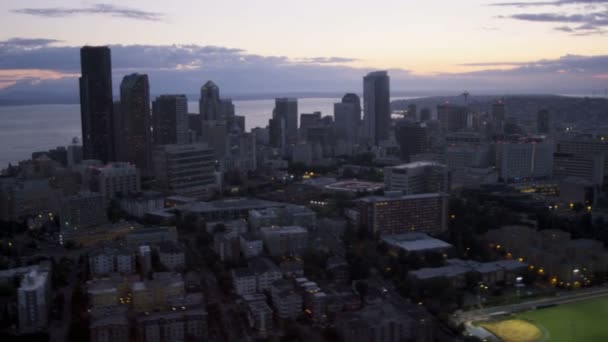 Het centrum van Seattle business district — Stockvideo