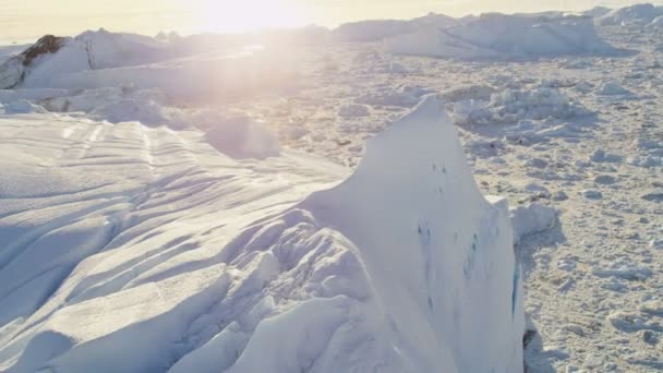 Groenlandia glaciar ártico témpanos de hielo — Vídeos de Stock