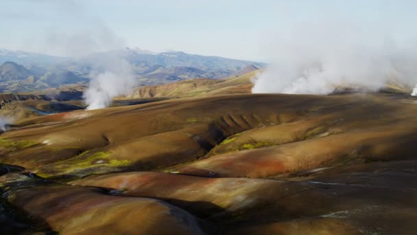 Energía térmica de la región de Landmannalaugar — Vídeos de Stock