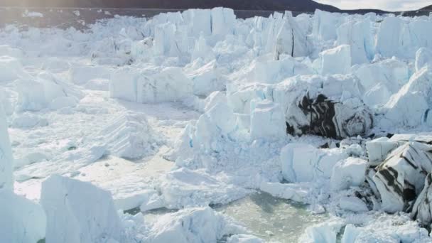 Groenlandia glaciar ártico témpanos de hielo — Vídeos de Stock