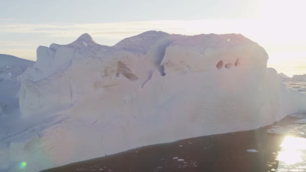 Ґренландія льодовик арктичних крижин — стокове відео