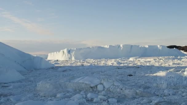 Greenland glacier arctic ice floes — Stock Video